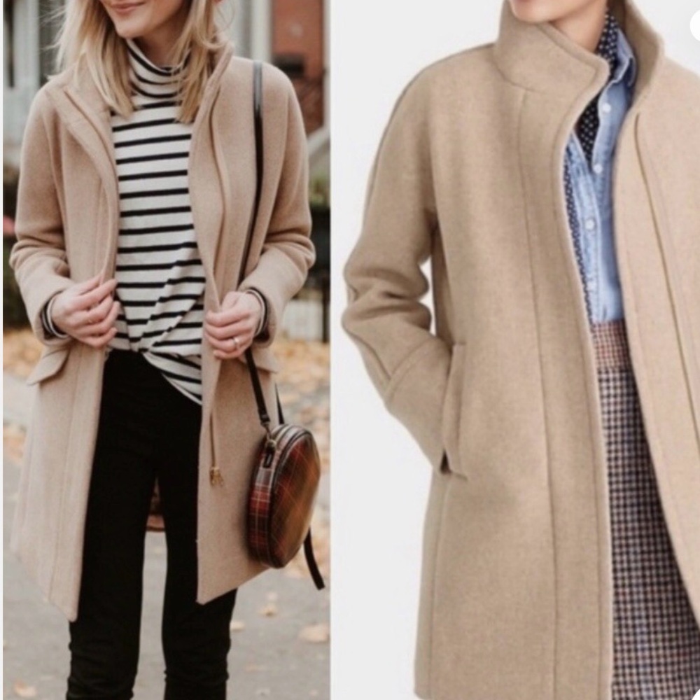 J. Crew Cocoon Italian Stadium Cloth by Nello Gori Wool Blend Coat